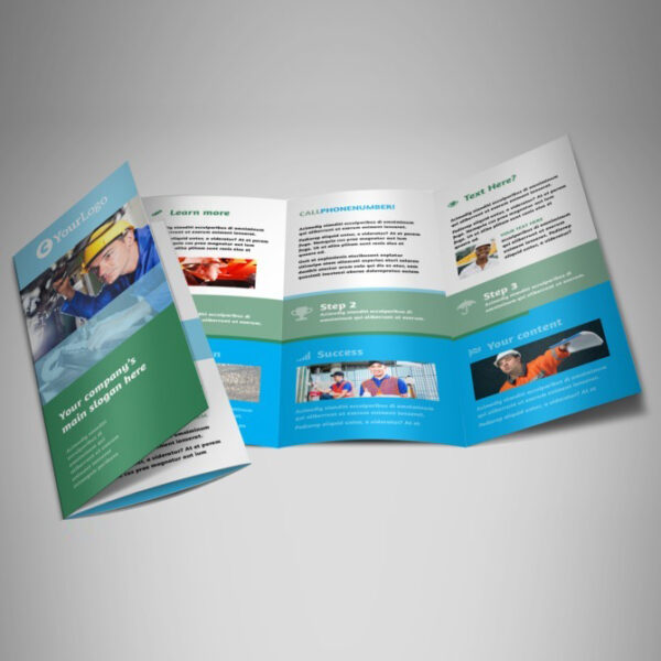 occupational health safety tri fold brochure template 1