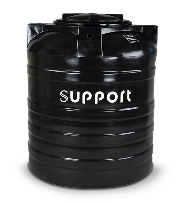support water tank l black