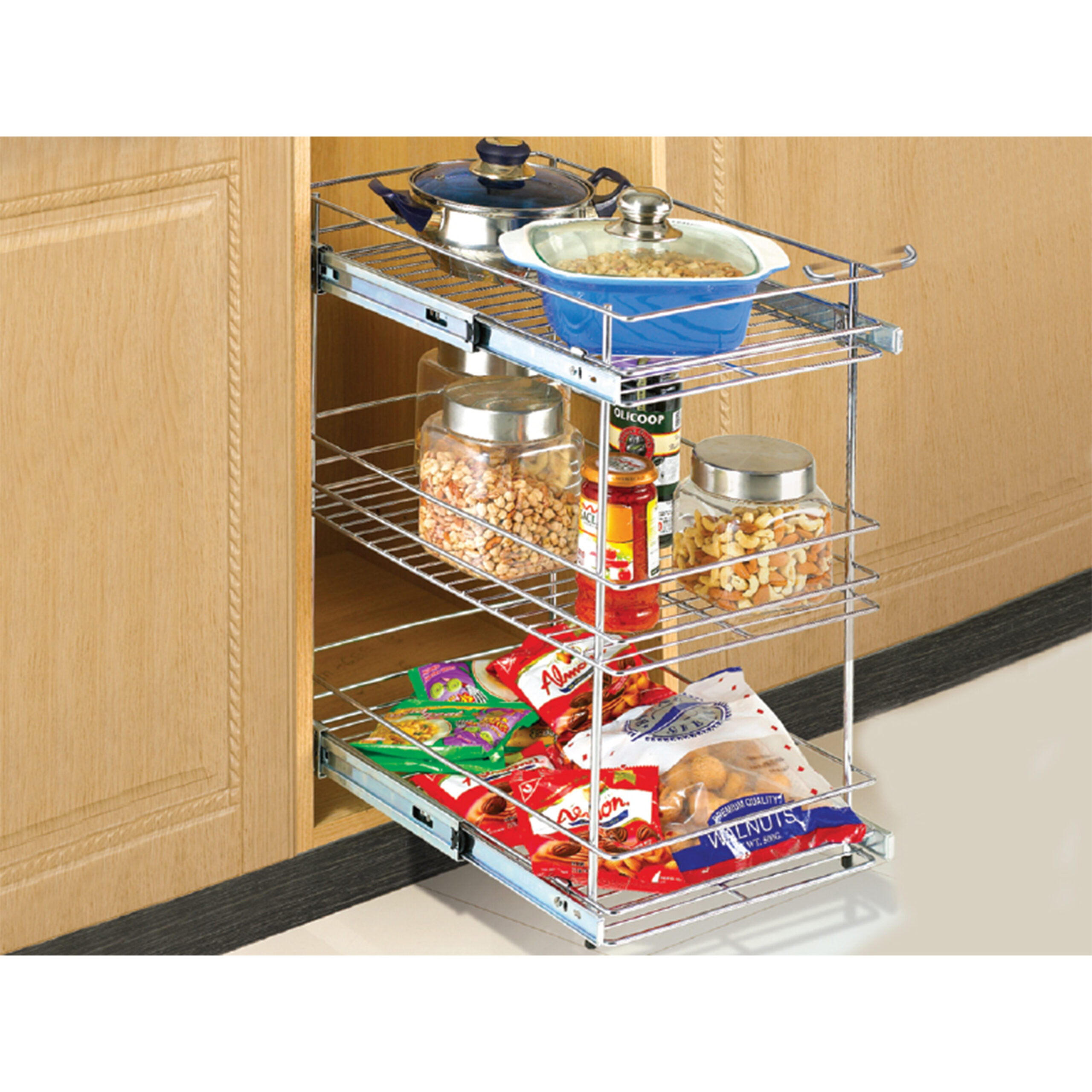 three shelf pull out