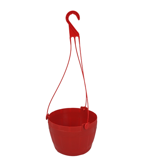 hanging flower tub red l tel