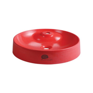 table top basin round red