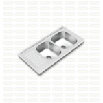 RFL Luxury Kitchen Sink 36x18 Inch Stainless Steel