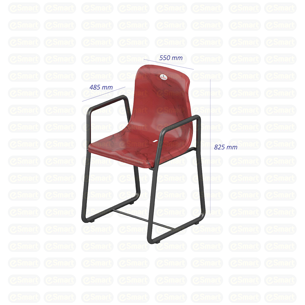 Stackable Industrial Chair with Arms